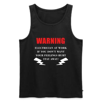 Electrician Electricity Electricity Electricity Gift - Men's Premium Organic Tank Top - black - Front - Michal (187cm)