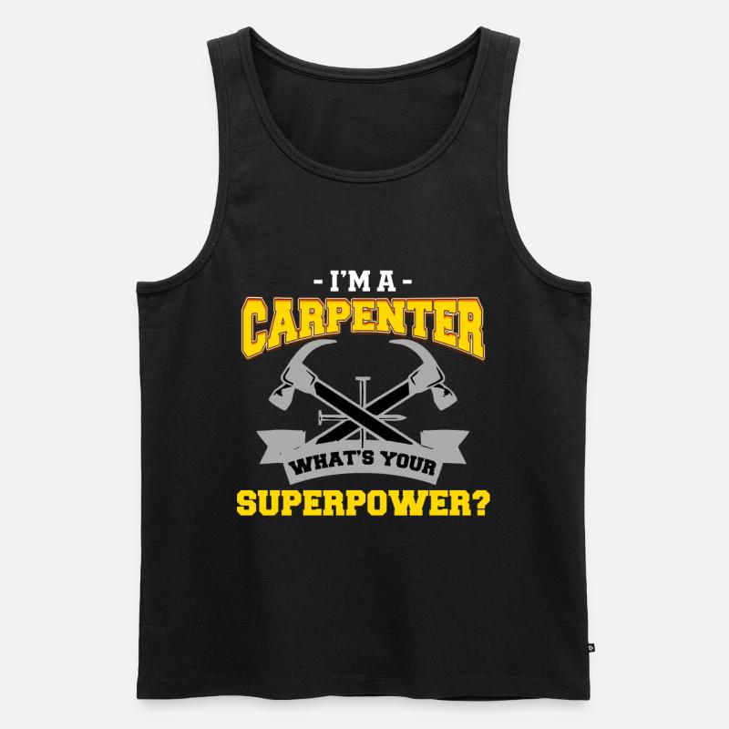 Zimmermann Schreiner Tischler Handwerker Geschenk - Männer Premium Bio Tank Top - Schwarz
