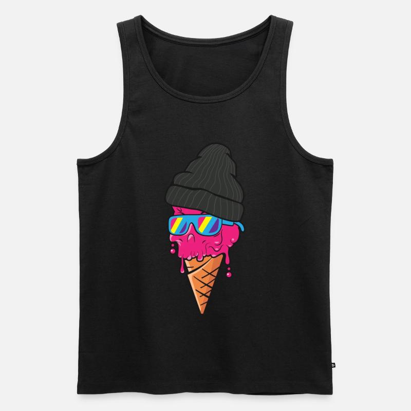 Cool Ice - Männer Premium Bio Tank Top - Schwarz