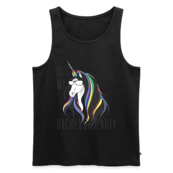 Bachelor Party Unicorn - Männer Premium Bio Tank Top - Schwarz - Vorne - AI Model Male 178 light (178cm)