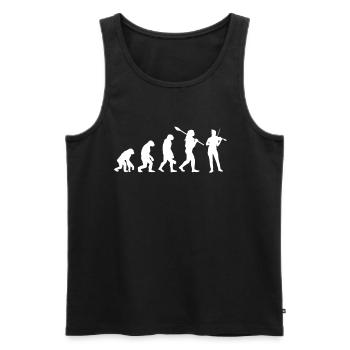 Évolution du joueur d'alto - Débardeur bio Premium Homme - noir - Devant - AI Model Male 178 light (178cm)