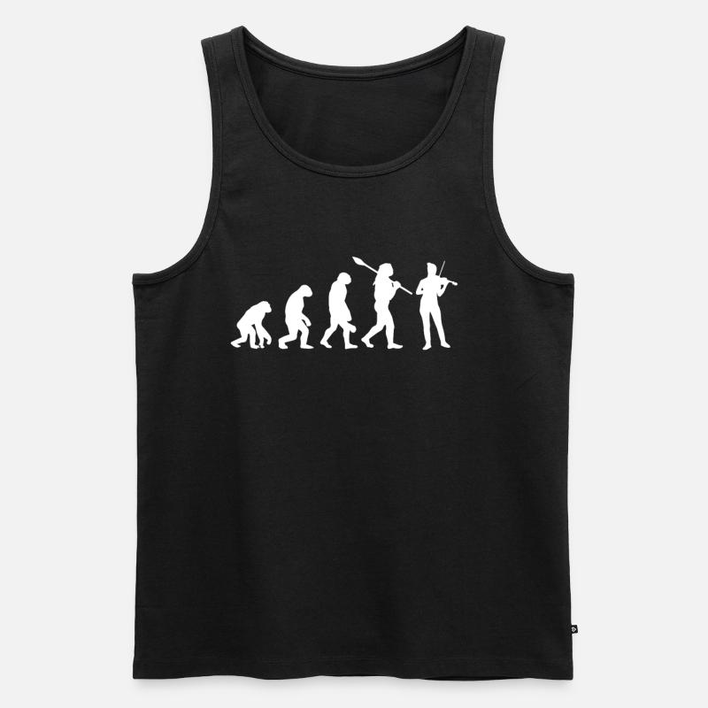Evolution des Bratschisten - Männer Premium Bio Tank Top - Schwarz