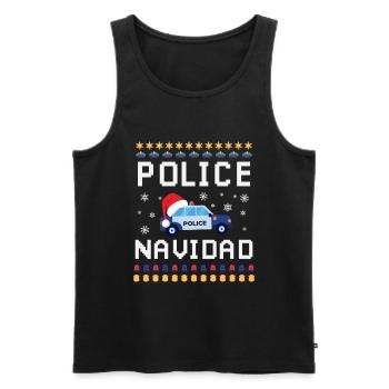 Police Police Navidad - Débardeur bio Premium Homme - noir - Devant - Michal (187cm)