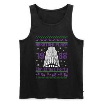 Nakatomi Plaza Christmas Party 1988 Ugly Christmas - Männer Premium Bio Tank Top - Schwarz - Vorne - Michal (187cm)