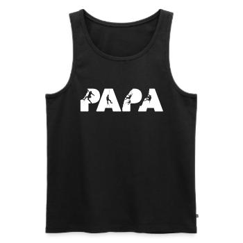 Chemise de papa d'escalade, mari d'escalade - Débardeur bio Premium Homme - noir - Devant - Michal (187cm)
