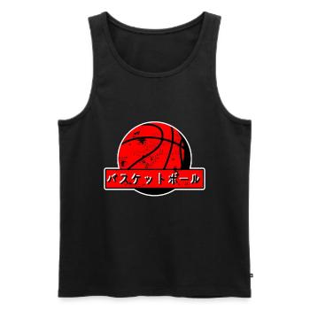 Basketball Japanisch Japanische Schrift - Männer Premium Bio Tank Top - Schwarz - Vorne - AI Model Male 178 light (178cm)