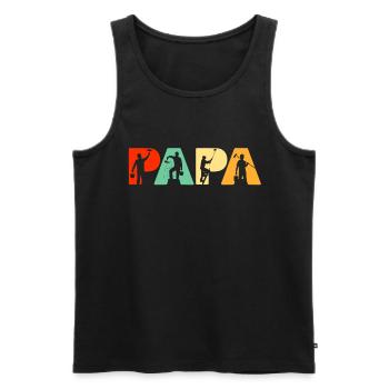 Cadeau de fête des pères drôle de papa peintre pour papa - Débardeur bio Premium Homme - noir - Devant - Michal (187cm)
