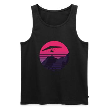 Drachenfliegen Hängegleiter Deltasegler - Männer Premium Bio Tank Top - Schwarz - Vorne - AI Model Male 178 light (178cm)