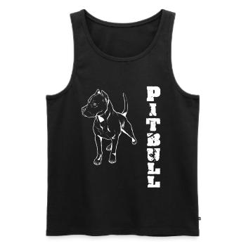 Pitbull - Débardeur bio Premium Homme - noir - Devant - AI Model Male 178 light (178cm)