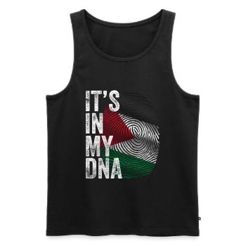 Palästina DNA Fingerabdruck Palästinenser Flagge - Männer Premium Bio Tank Top - Schwarz - Vorne - Michal (187cm)