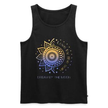 Love By The Sun Dream By The Moon Boho Gift - Men's Premium Organic Tank Top - black - Front - AI Model Male 178 light (178cm)