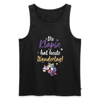 Verrücktes Einhorn - Männer Premium Bio Tank Top - Schwarz - Vorne - AI Model Male 178 light (178cm)