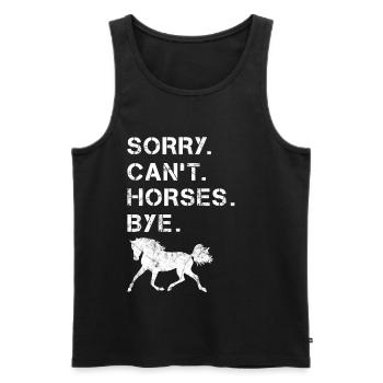 Lustiger Pferdespruch Reiterin - Männer Premium Bio Tank Top - Schwarz - Vorne - Michal (187cm)