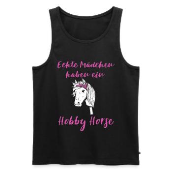 Hobby Horsing Hobby Horse Geschenkidee - Männer Premium Bio Tank Top - Schwarz - Vorne - Michal (187cm)