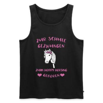 Hobby Horsing Hobby Horse Geschenkidee - Männer Premium Bio Tank Top - Schwarz - Vorne - Michal (187cm)