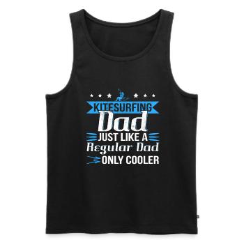 Kitesurfing Dad Kitesurfer Papa - Männer Premium Bio Tank Top - Schwarz - Vorne - AI Model Male 178 light (178cm)