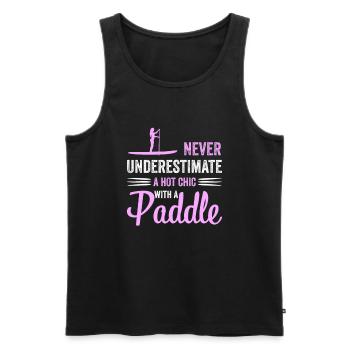 Stand Up Paddeling Frauen Damen - Männer Premium Bio Tank Top - Schwarz - Vorne - Michal (187cm)