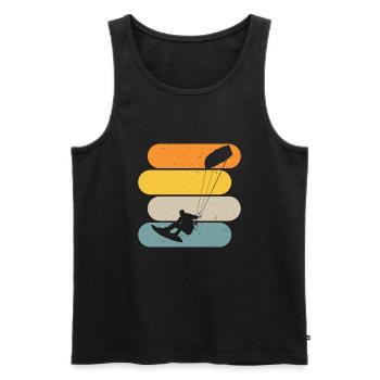 Kitesurfer Kitesurfen Kiteboarder - Männer Premium Bio Tank Top - Schwarz - Vorne - AI Model Male 178 light (178cm)