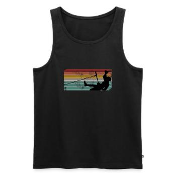 Klettern Kletterer - Männer Premium Bio Tank Top - Schwarz - Vorne - AI Model Male 178 light (178cm)