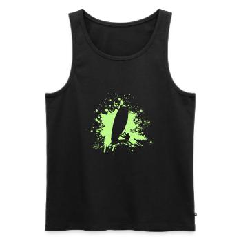 Planchiste Splash - Débardeur bio Premium Homme - noir - Devant - Michal (187cm)