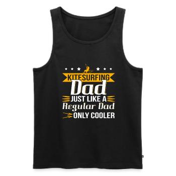 Kitesurfing Dad Kitesurfer Papa - Männer Premium Bio Tank Top - Schwarz - Vorne - AI Model Male 178 light (178cm)