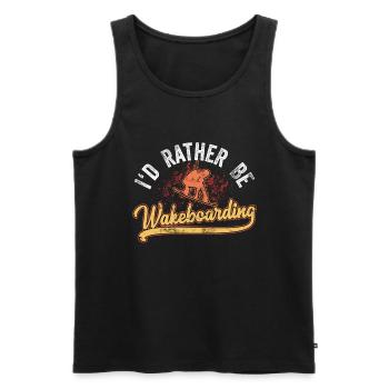 Wakeboard Wakeboarding Wakeboarder Wakeboarden - Männer Premium Bio Tank Top - Schwarz - Vorne - AI Model Male 178 light (178cm)