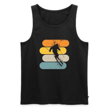 Skier - Men's Premium Organic Tank Top - black - Front - Michal (187cm)