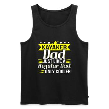 Kajak - Männer Premium Bio Tank Top - Schwarz - Vorne - AI Model Male 178 light (178cm)