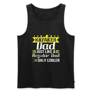 Kajak Dad - Männer Premium Bio Tank Top - Schwarz - Vorne - AI Model Male 178 light (178cm)