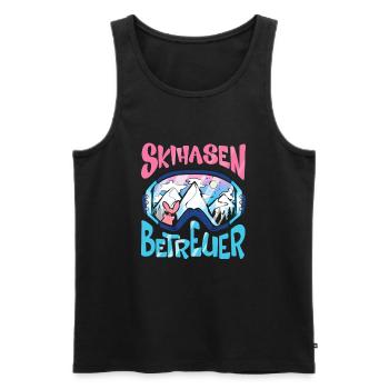 Skihasen Betreuer - Schifahrer Apres Ski Party - Männer Premium Bio Tank Top - Schwarz - Vorne - Michal (187cm)