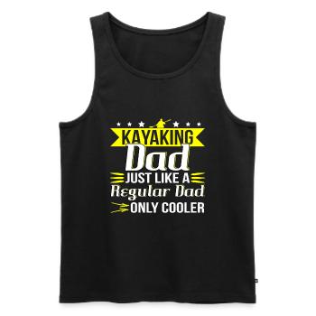 Kajak Dad Papa - Männer Premium Bio Tank Top - Schwarz - Vorne - AI Model Male 178 light (178cm)