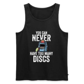 Disc Golf Lustiger Discgolf Spruch Discgolfer - Männer Premium Bio Tank Top - Schwarz - Vorne - AI Model Male 178 light (178cm)