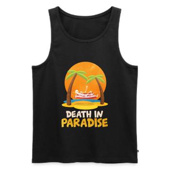 Vacances amusantes à la plage des squelettes de la mort au paradis - Débardeur bio Premium Homme - noir - Devant - Michal (187cm)