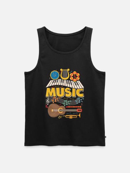 Gift musical musical instruments - Men's Premium Organic Tank Top - black