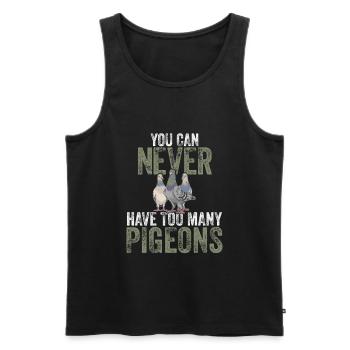 Pigeon Fancier Pigeon Fan Pigeon Breeding - Men's Premium Organic Tank Top - black - Front - Michal (187cm)