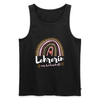Klassenlehrerin Regenbogen Lehrerin Aus - Männer Premium Bio Tank Top - Schwarz - Vorne - Michal (187cm)