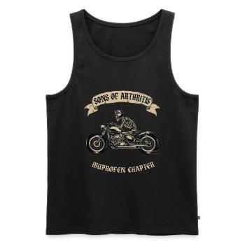 Motorcyclist Biker - Men's Premium Organic Tank Top - black - Front - Michal (187cm)