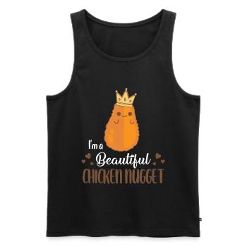 I'm A Beautiful Chicken Nugget - Männer Premium Bio Tank Top - Schwarz - Vorne - Michal (187cm)