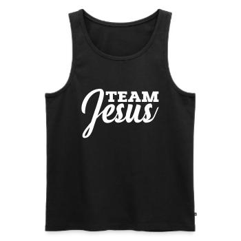 Team Jesus Christian Religion Christ Jesus - Männer Premium Bio Tank Top - Schwarz - Vorne - Michal (187cm)