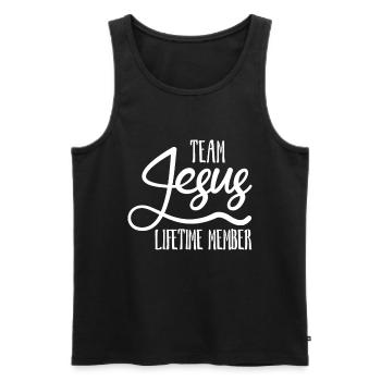 Team Jesus Lifetime Member Christian Jesus - Men's Premium Organic Tank Top - black - Front - Michal (187cm)