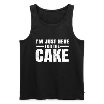 Im Just Here For The Cake - Men's Premium Organic Tank Top - black - Front - AI Model Male 178 light (178cm)