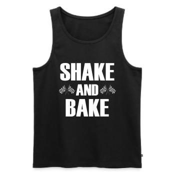 Shake And Bake Racing - Men's Premium Organic Tank Top - black - Front - AI Model Male 178 light (178cm)