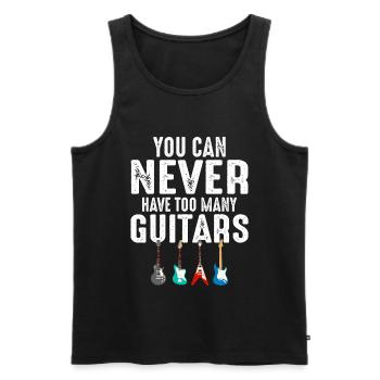 You Can Never Have Too Many Guitars Gitarre - Männer Premium Bio Tank Top - Schwarz - Vorne - Michal (187cm)