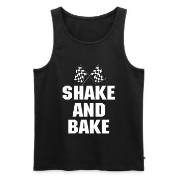 Shake And Bake Racing - Men's Premium Organic Tank Top - black - Front - AI Model Male 178 light (178cm)