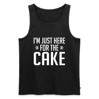 Im Just Here For The Cake - Men's Premium Organic Tank Top - black - Front - AI Model Male 178 light (178cm)
