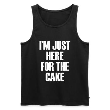 Im Just Here For The Cake - Men's Premium Organic Tank Top - black - Front - AI Model Male 178 light (178cm)