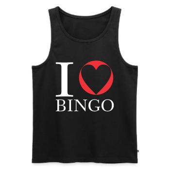 I Love Bingo Lustiges Bingo - Männer Premium Bio Tank Top - Schwarz - Vorne - Michal (187cm)