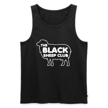 La drôle de famille sarcastique du Black Sheep Club - Débardeur bio Premium Homme - noir - Devant - Michal (187cm)