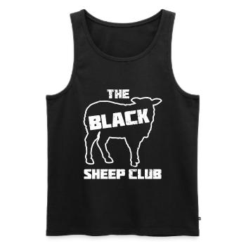 La drôle de famille sarcastique du Black Sheep Club - Débardeur bio Premium Homme - noir - Devant - Michal (187cm)