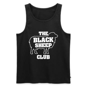 La drôle de famille sarcastique du Black Sheep Club - Débardeur bio Premium Homme - noir - Devant - Michal (187cm)